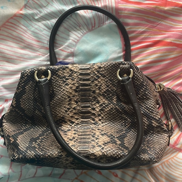 Stuart Weitzman Snake skin bag purse BRAND NEW HTF - Picture 3 of 11